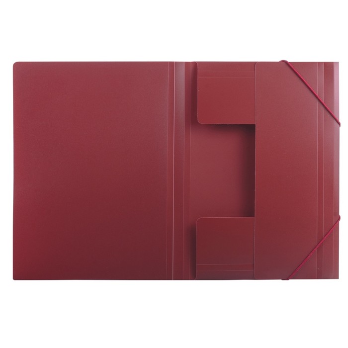 Папка на резинке BRAUBERG Стандарт, 0,5мм, красный 221622