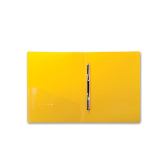 Папка с пруж скоросшивателем BRAUBERG Contract 0,7мм, внутр.карман, желтый 221785
