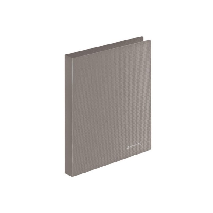 Папка с пруж скоросшивателем BRAUBERG Диагональ 0,6мм, внутр.карман, серебряный 221353