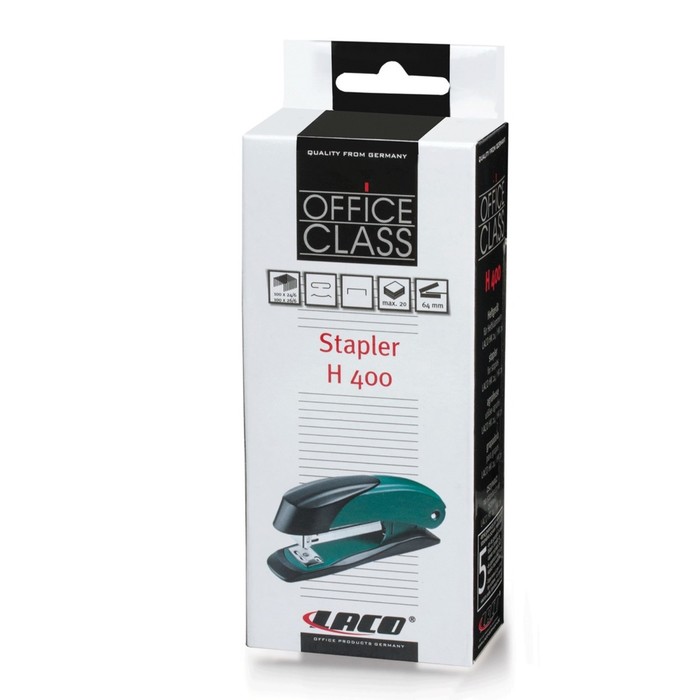 Степлер LACO №24/6 на 20л, зеленый 225245