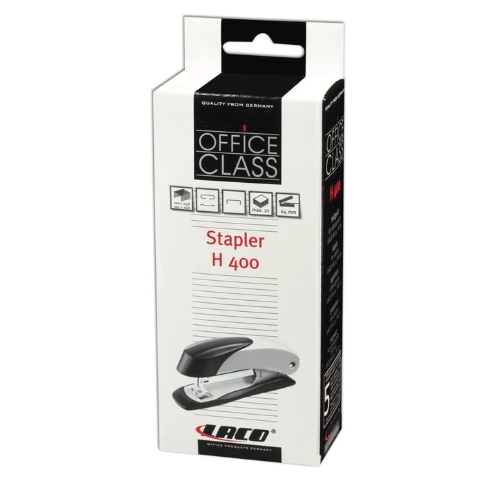 Степлер LACO №24/6 на 20л, серый 225243