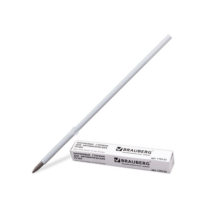 Стержень шариковый BRAUBERG, синий, 107 мм, 0,5 мм, евронаконечник