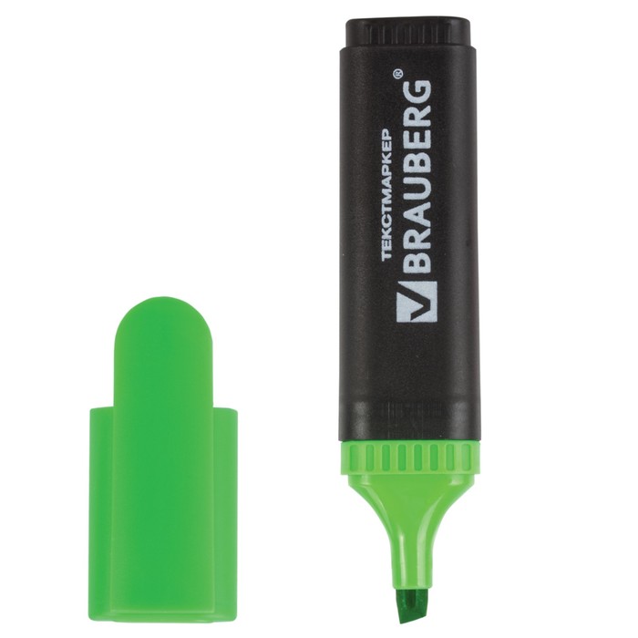 Маркер текстовыделитель 5 мм BRAUBERG Contract, зелёный