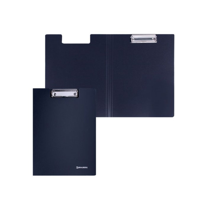 Папка-планшет с зажимом BRAUBERG Стандарт А4, пластик, черный 221646