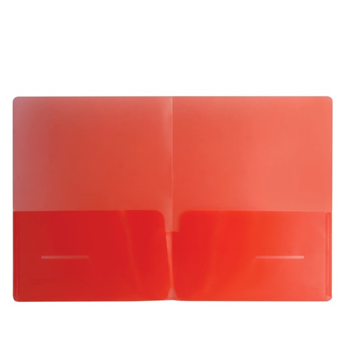 Папка-уголок А4, 180мкм BRAUBERG, 2 отделения, красная 224882