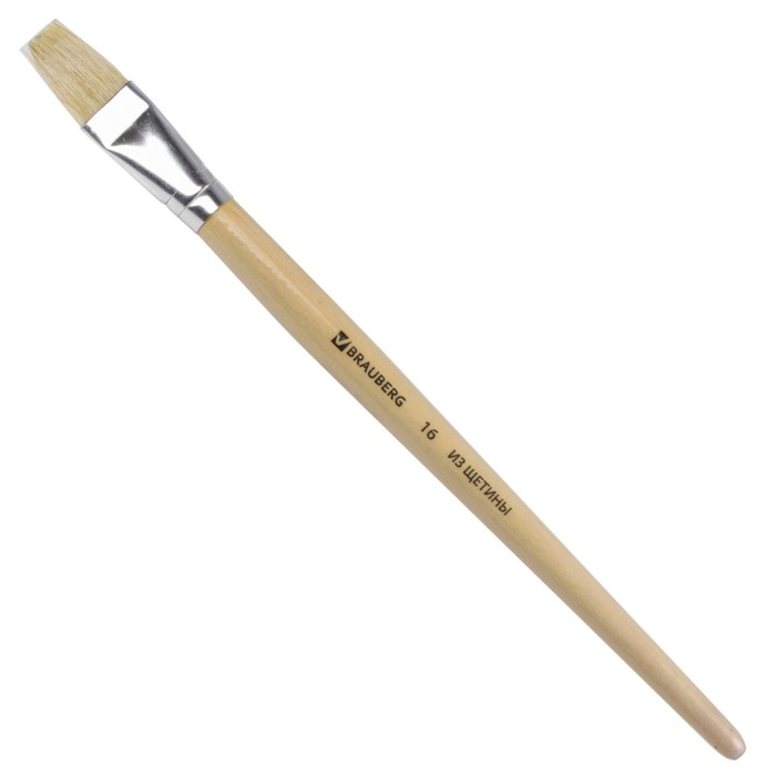 Кисть щетина плоская №16 BRAUBERG