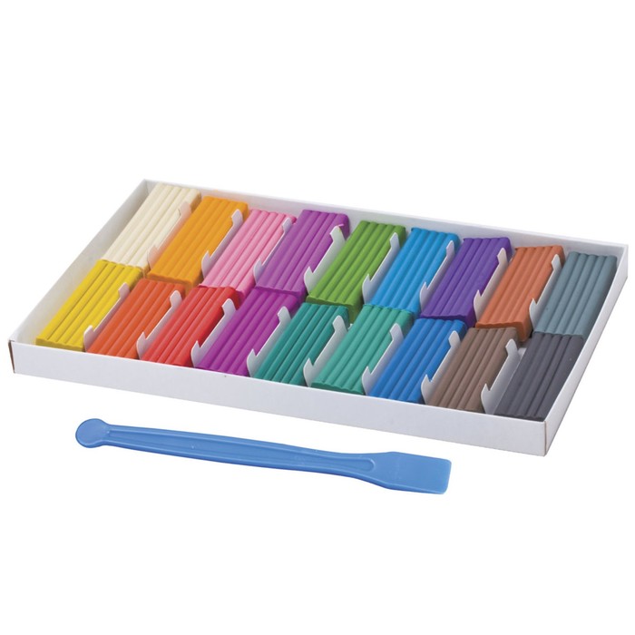 Пластилин 18цв 360г BRAUBERG, со стеком, картонная упаковка 103358