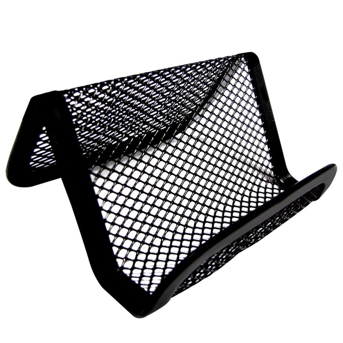 Подставка д/визиток BRAUBERG "Germanium", металл, черный 231942