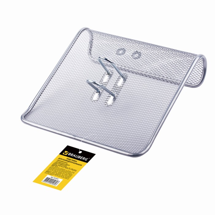 Подставка под календарь BRAUBERG "Germanium", металлич., серебро 231973