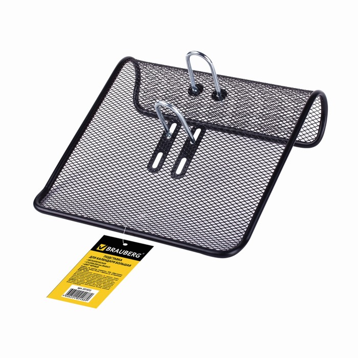 Подставка под календарь BRAUBERG "Germanium", металлич., черный 231972