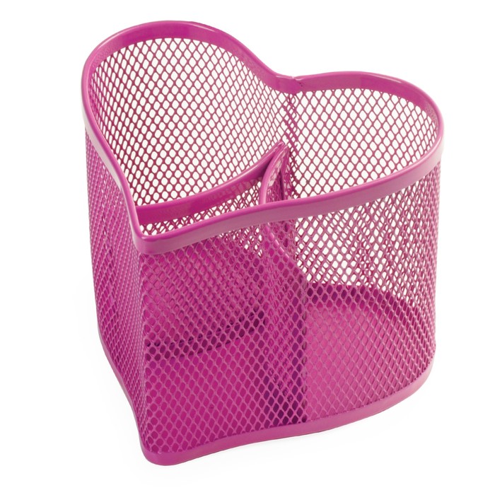 Органайзер BRAUBERG "Germanium" 3 отд, металл. сетка, розовый 231983