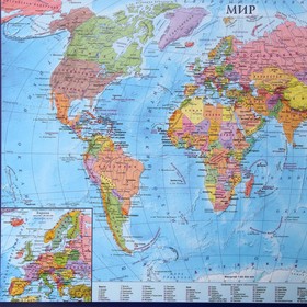Покрытие настольное 38 × 59 см, Calligrata, «Карта мира» от Сима-ленд