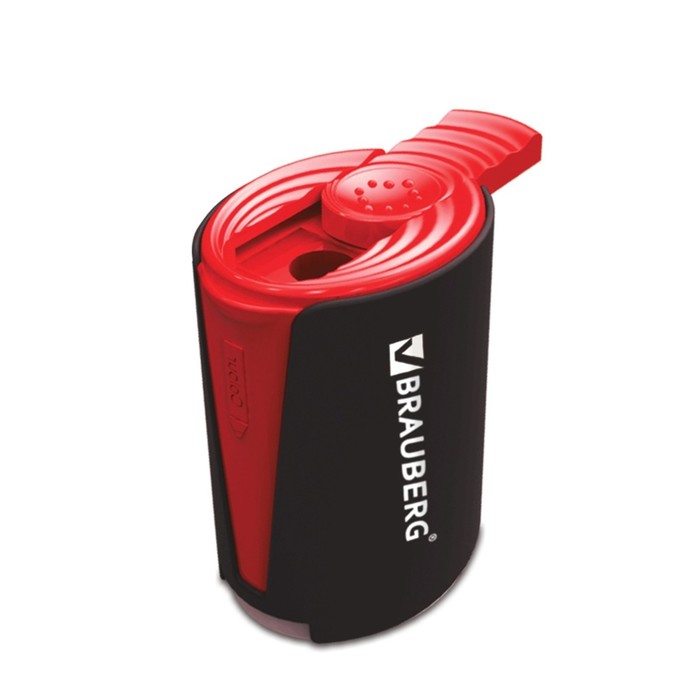 Точилка 2 отверстия с контейнером BRAUBERG "Delta", микс 223592