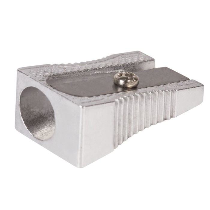 Точилка металлическая 1 отверстие BRAUBERG "Style", клиновидная 222484