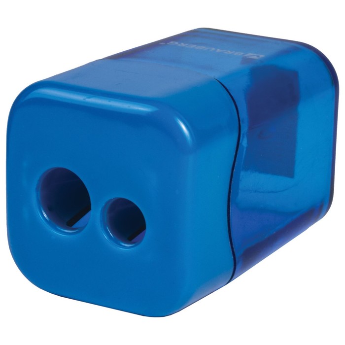 Точилка 2 отверстия с контейнером BRAUBERG "Win", микс 222495