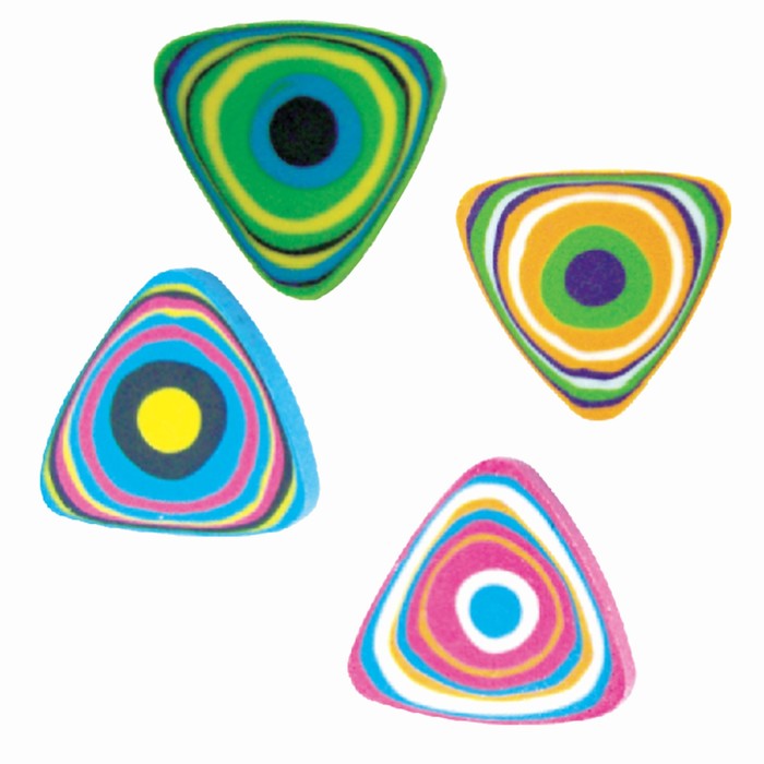 Ластик ПИФАГОР &quot;Дельта&quot;, 31х31х7мм, микс, подвес