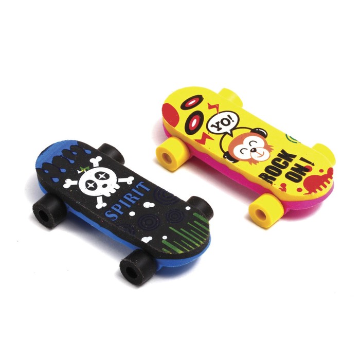 Ластик ПИФАГОР &quot;Скейт&quot;, микс, подвес