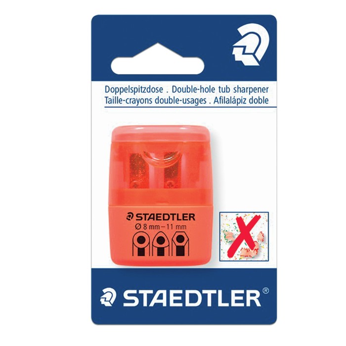 Точилка 2 отверстия с контейнером STAEDTLER, оранжевый 226443