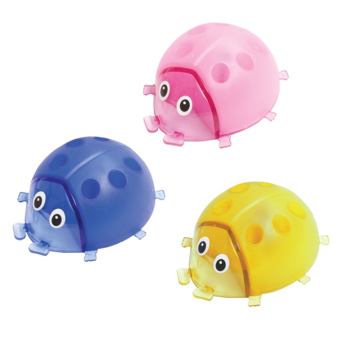 Точилка ПИФАГОР "Божья коровка", 1 отверстие с контейнером