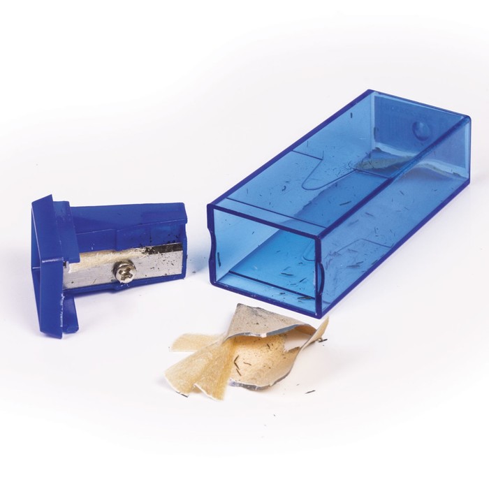 Точилка 1 отверстие с контейнером ПИФАГОР, микс