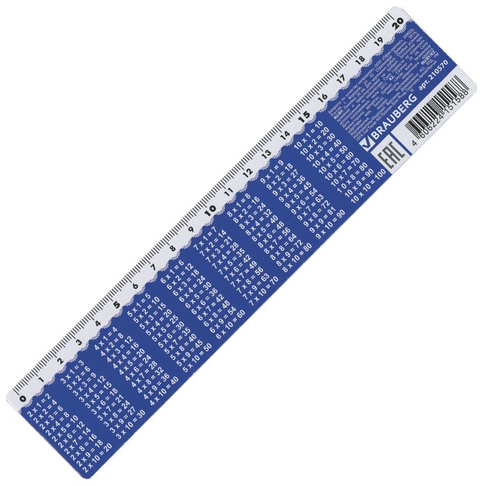 Линейка 20 см, 3D BRAUBERG «Котята», европодвес