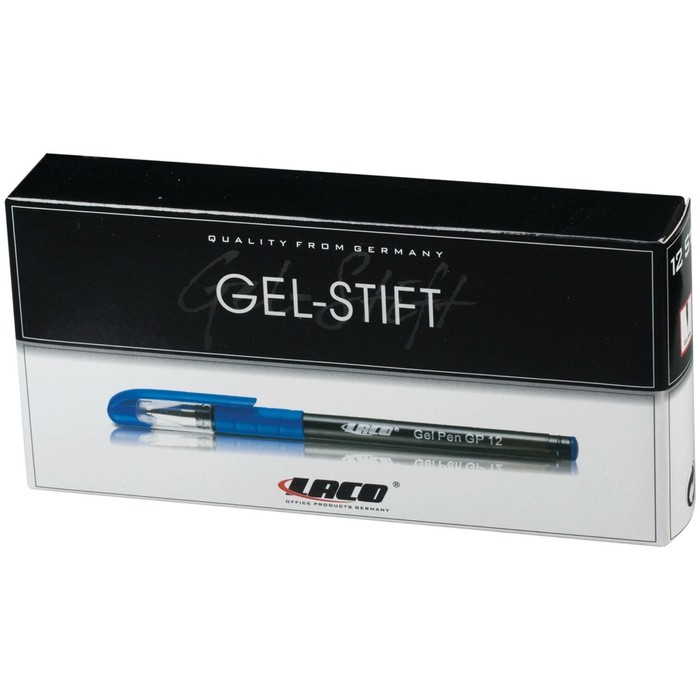 Ручка гелевая LACO GP 12, стержень синий 0,5 141870