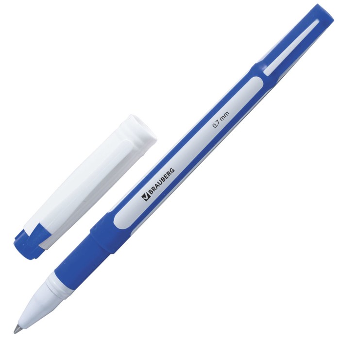 Ручка шариковая BRAUBERG "Contact", стержень синий 0,7мм 141151