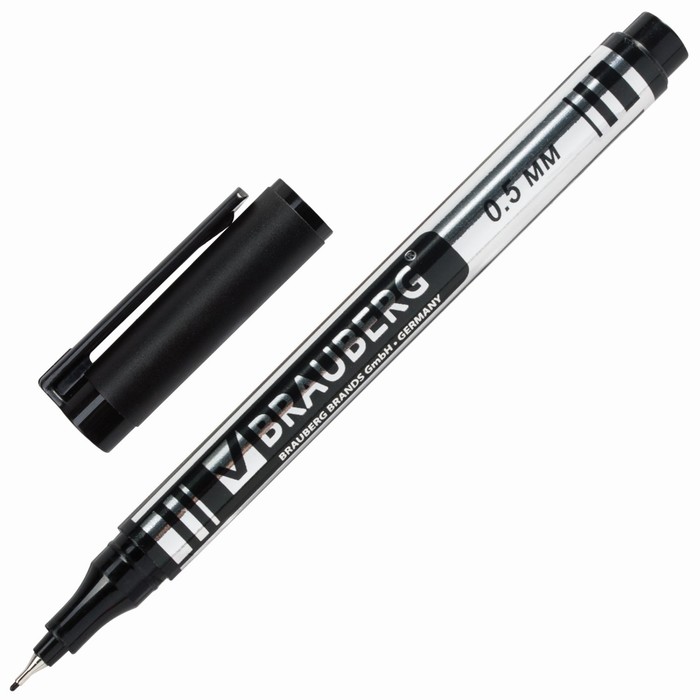 Mаркер для CD/DVD 0.5 мм BRAUBERG чёрный