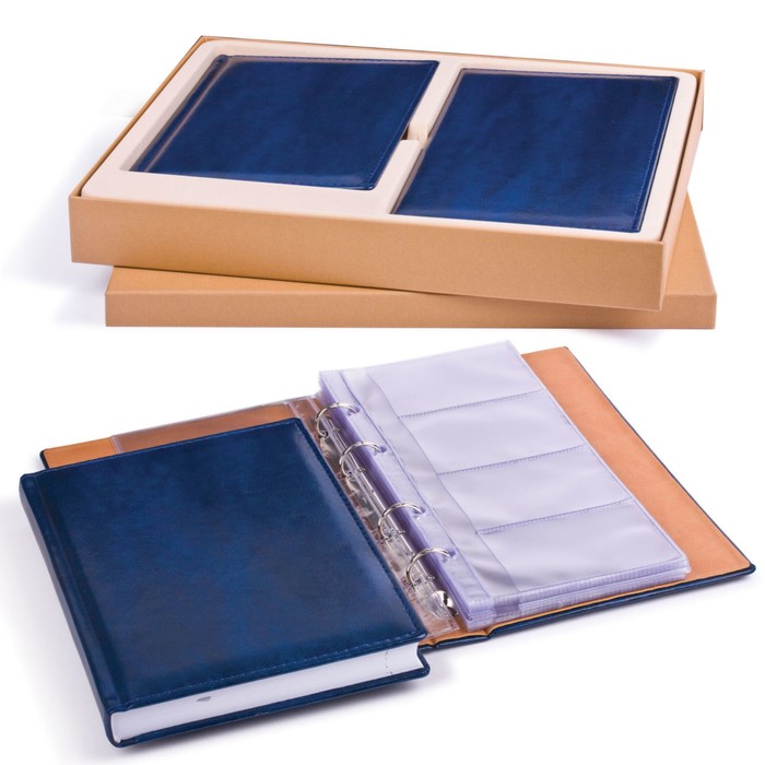 Набор GALANT "Вояж": ежедневник А5, визитница на 240 визиток, ручка, темно-синий 124039