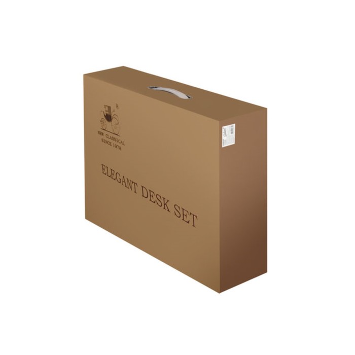 Набор настольный GALANT из исп.мрамора, 10 предметов+часы, серебристая отделка 231486