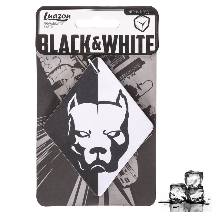Ароматизатор бумажный, Black and White "Черный лед"