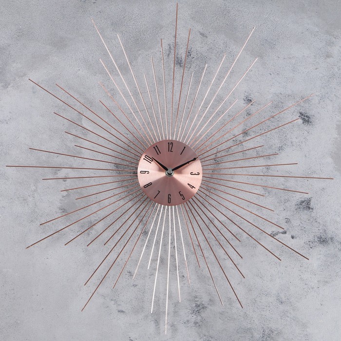 Часы настенные «Лучи солнца», медные, d=50 см