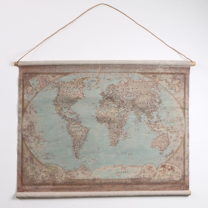 Панно подвесное «Карта мира», 100х76 см