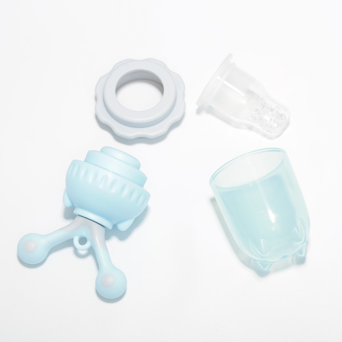 Изделие для прикорма с силиконовой сеточкой, вращающийся поршень, цвет голубой