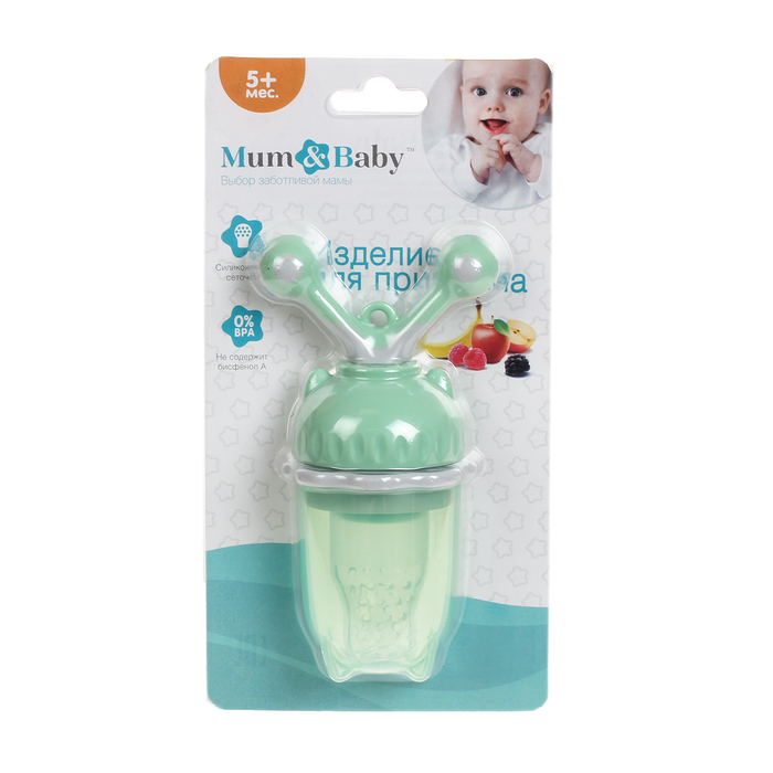 Изделие для прикорма с силиконовой сеточкой, вращающийся поршень, цвет зелёный