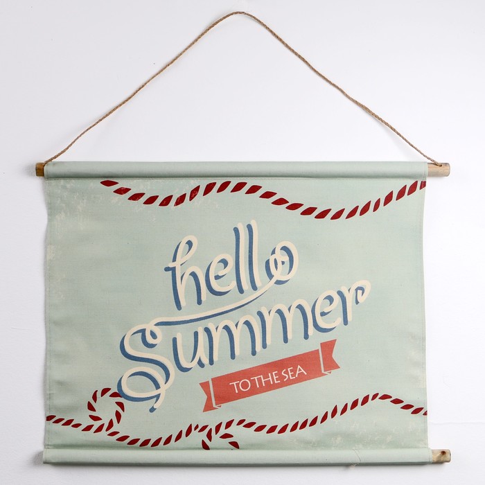 Панно подвесное Hello summer, морская тематика, прямоугольное, 77х57 см