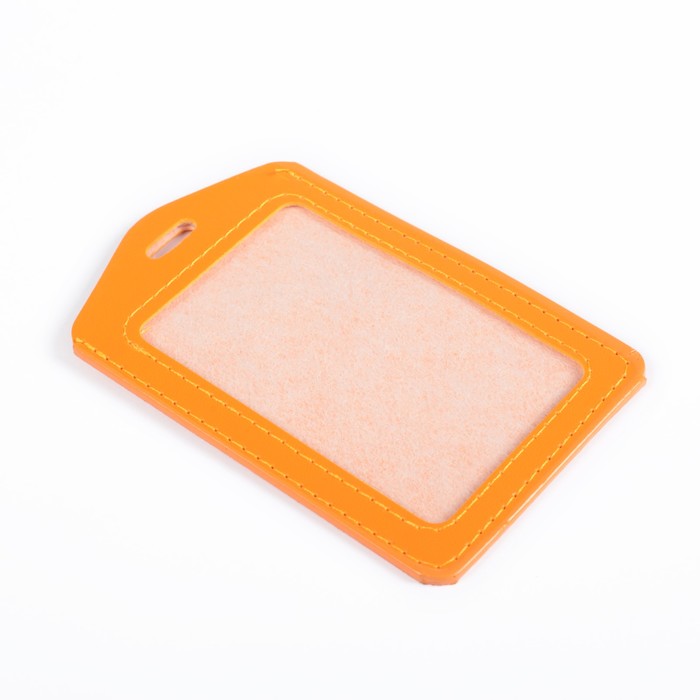 Бейдж-карман вертикальный 70*100мм пвх оранжевый