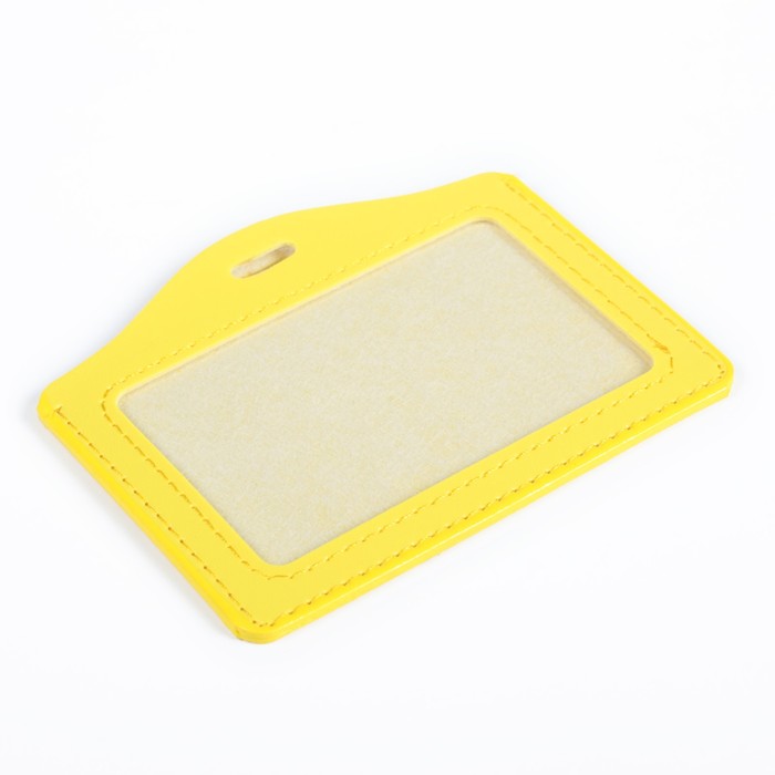 Бейдж-карман горизонтальный 100*70мм пвх желтый