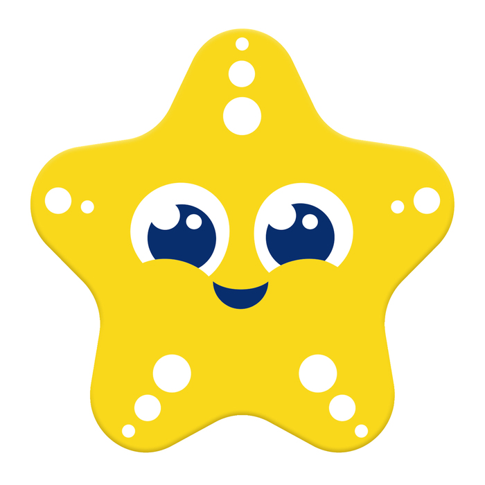 Мини-коврик для ванны на присосках «Звёздочка»