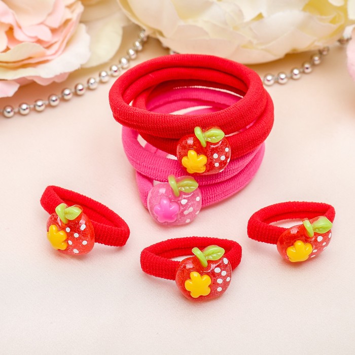 Резинка для волос "Baby" набор 7 шт яблочко