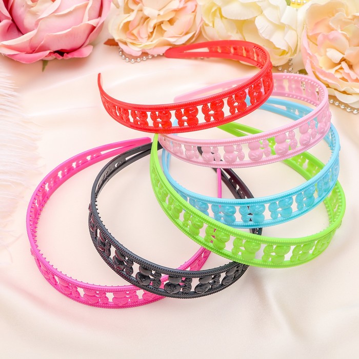 Ободок для волос "Ягодка" 2,3 см вишенки, микс