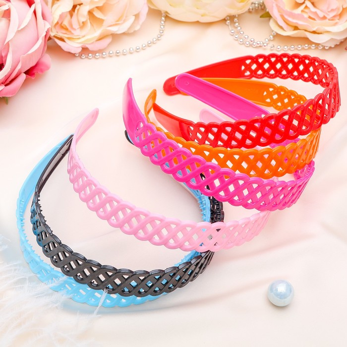 Ободок для волос "Витра" 2 см плетение, микс