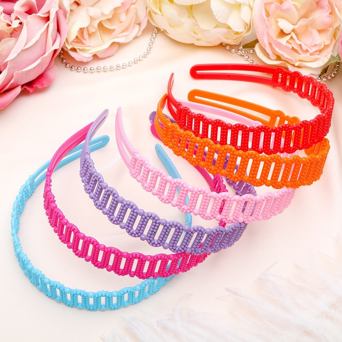 Ободок для волос "Витра" 2 см волна, микс