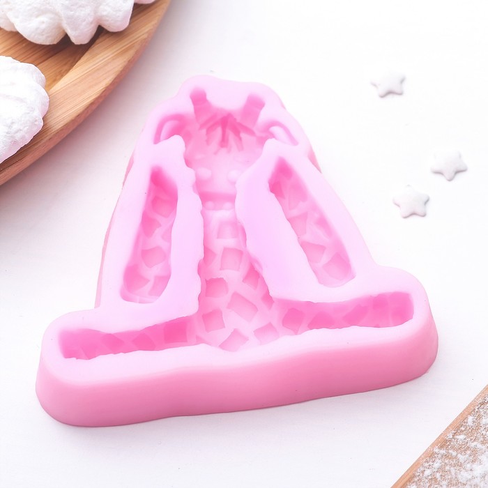 Молд 8х9х2 см "Жираф", цвет розовый