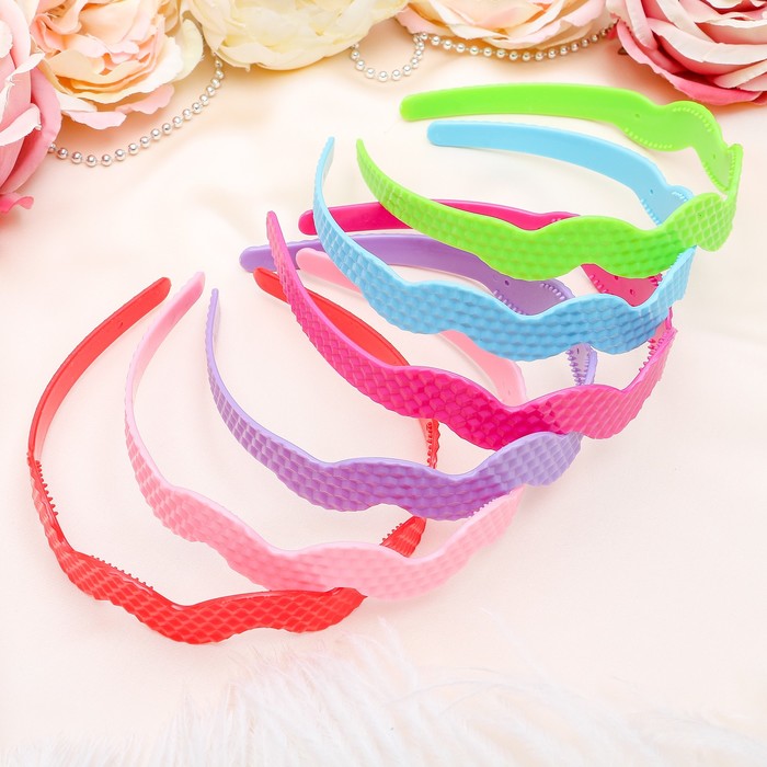 Ободок для волос "Витра" 1,5 см структура, микс