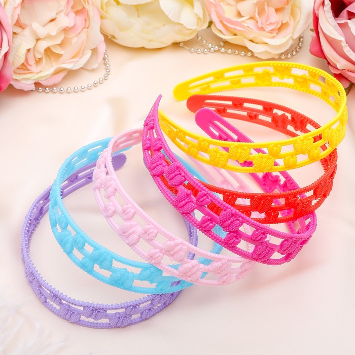 Ободок для волос "Шоу" 2,3 см бабочки, микс