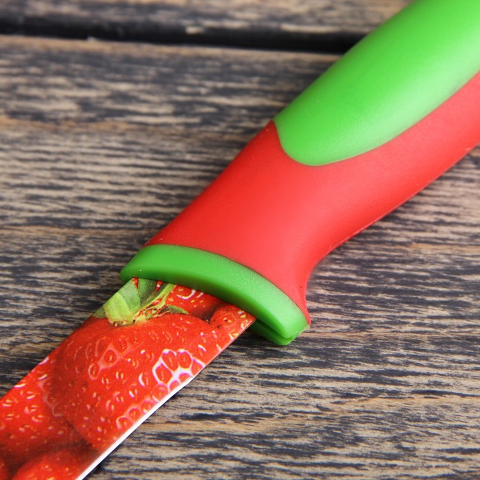 Нож с антиналипающим покрытием 12 см "Клубника"