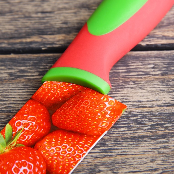 Нож с антиналипающим покрытием 20 см "Клубника"