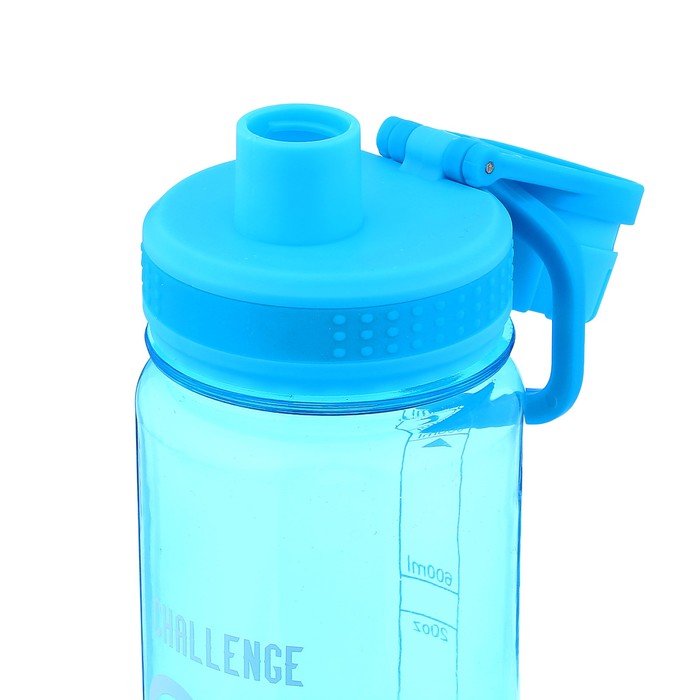 Бутылка для воды 900 мл Challenge 24, силиконовый ремешок внизу, микс, 7х27 см