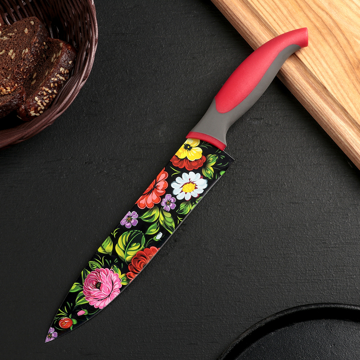 Нож с антиналипающим покрытием 20 см "Жостово"